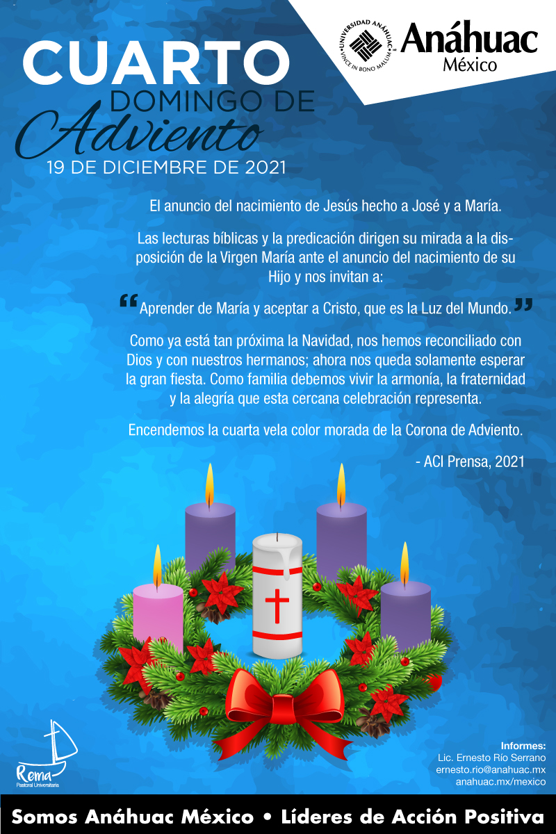 Cuarto Domingo de Adviento 19 de diciembre de 2021